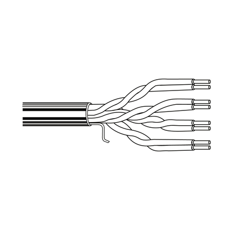 BELDEN 24-4P UTP-CM SOL BC CAT5E, PO/PVC WHITE 1000FT RLX, BONDED-PAIR, 1000FT CM-00424CAX-6UB-01